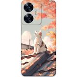 Gramaphone Realme C55 Uyumlu Kedi Desenli Telefon Kılıfı + Ekran Koruyucu - 5784