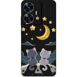 Gramaphone Realme C55 Uyumlu Kedi Desenli Telefon Kılıfı + Ekran Koruyucu - 5809