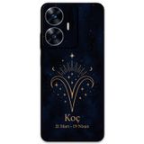 Gramaphone Realme C55 Uyumlu Koç Burcu Desenli Telefon Kılıfı + Ekran Koruyucu - 5768