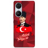 Gramaphone Reeder S19 Max Pro S Edge ile Uyumlu Atatürk Desenli Telefon Kılıfı + Ekran Koruyucu - 5851