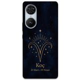 Gramaphone Reeder S19 Max Pro S Edge ile Uyumlu Koç Burcu Desenli Telefon Kılıfı + Ekran Koruyucu - 5768