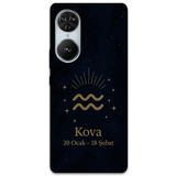 Gramaphone Reeder S19 Max Pro S Edge ile Uyumlu Kova Burcu Desenli Telefon Kılıfı + Ekran Koruyucu - 5778