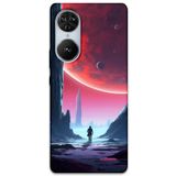 Gramaphone Reeder S19 Max Pro S Edge ile Uyumlu Uzay Desenli Telefon Kılıfı + Ekran Koruyucu - 5860