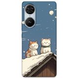 Gramaphone Reeder S19 Max Pro S Edge Uyumlu Kedi Desenli Telefon Kılıfı + Ekran Koruyucu - 5780