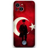 Gramaphone Reeder S23 Pro Max ile Uyumlu Atatürk Desenli Telefon Kılıfı + Ekran Koruyucu - 5849