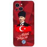 Gramaphone Reeder S23 Pro Max ile Uyumlu Atatürk Desenli Telefon Kılıfı + Ekran Koruyucu - 5851