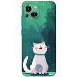 Gramaphone Reeder S23 Pro Max ile Uyumlu Kedi Desenli Telefon Kılıfı + Ekran Koruyucu - 5781