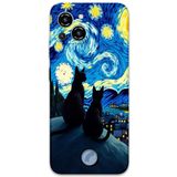 Gramaphone Reeder S23 Pro Max ile Uyumlu Kedi Desenli Telefon Kılıfı + Ekran Koruyucu - 5782