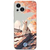 Gramaphone Reeder S23 Pro Max ile Uyumlu Kedi Desenli Telefon Kılıfı + Ekran Koruyucu - 5784