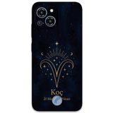 Gramaphone Reeder S23 Pro Max ile Uyumlu Koç Burcu Desenli Telefon Kılıfı + Ekran Koruyucu - 5768