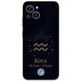 Gramaphone Reeder S23 Pro Max ile Uyumlu Kova Burcu Desenli Telefon Kılıfı + Ekran Koruyucu - 5778