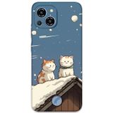 Gramaphone Reeder S23 Pro Max Uyumlu Kedi Desenli Telefon Kılıfı + Ekran Koruyucu - 5780