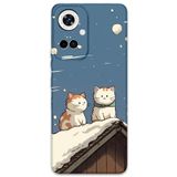 Gramaphone Tecno Camon 19 Pro ile Uyumlu Kedi Desenli Telefon Kılıfı + Ekran Koruyucu - 5780