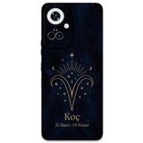 Gramaphone Tecno Camon 19 Pro ile Uyumlu Koç Burcu Desenli Telefon Kılıfı + Ekran Koruyucu - 5768