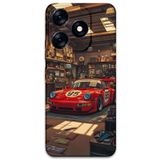 Gramaphone Tecno Spark 10 Pro ile Uyumlu Araba Desenli Telefon Kılıfı + Ekran Koruyucu - 5759