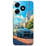 Gramaphone Tecno Spark 10 Pro ile Uyumlu Araba Desenli Telefon Kılıfı + Ekran Koruyucu - 5760