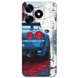 Gramaphone Tecno Spark 10 Pro ile Uyumlu Araba Desenli Telefon Kılıfı + Ekran Koruyucu - 5761