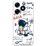 Gramaphone Tecno Spark 10 Pro ile Uyumlu Astronot Desenli Telefon Kılıfı + Ekran Koruyucu - 5858