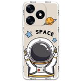 Gramaphone Tecno Spark 10 Pro ile Uyumlu Astronot Desenli Telefon Kılıfı + Ekran Koruyucu - 5865