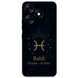 Gramaphone Tecno Spark 10 Pro ile Uyumlu Balık Burcu Desenli Telefon Kılıfı + Ekran Koruyucu - 5779