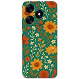 Gramaphone Tecno Spark 10 Pro ile Uyumlu Çiçek Desenli Telefon Kılıfı + Ekran Koruyucu - 5786