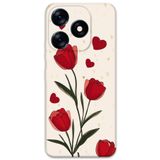 Gramaphone Tecno Spark 10 Pro ile Uyumlu Çiçek Desenli Telefon Kılıfı + Ekran Koruyucu - 5789
