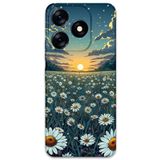 Gramaphone Tecno Spark 10 Pro ile Uyumlu Çiçek Desenli Telefon Kılıfı + Ekran Koruyucu - 5792