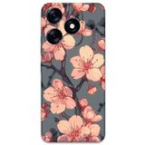 Gramaphone Tecno Spark 10 Pro ile Uyumlu Çiçek Desenli Telefon Kılıfı + Ekran Koruyucu - 5801
