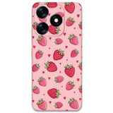 Gramaphone Tecno Spark 10 Pro ile Uyumlu Çilek Desenli Telefon Kılıfı + Ekran Koruyucu - 5804