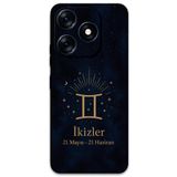 Gramaphone Tecno Spark 10 Pro ile Uyumlu İkizler Burcu Desenli Telefon Kılıfı + Ekran Koruyucu - 5770