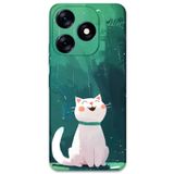 Gramaphone Tecno Spark 10 Pro ile Uyumlu Kedi Desenli Telefon Kılıfı + Ekran Koruyucu - 5781