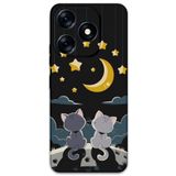 Gramaphone Tecno Spark 10 Pro ile Uyumlu Kedi Desenli Telefon Kılıfı + Ekran Koruyucu - 5809