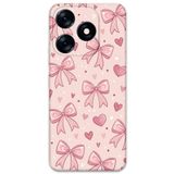Gramaphone Tecno Spark 10 Pro ile Uyumlu Kurdele Desenli Telefon Kılıfı + Ekran Koruyucu - 5802