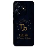 Gramaphone Tecno Spark 10 Pro ile Uyumlu Oğlak Burcu Desenli Telefon Kılıfı + Ekran Koruyucu - 5777