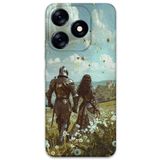Gramaphone Tecno Spark 10 Pro ile Uyumlu Retro Desenli Telefon Kılıfı + Ekran Koruyucu - 5843