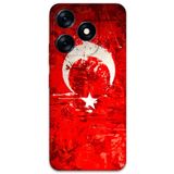 Gramaphone Tecno Spark 10 Pro ile Uyumlu Türk Bayrağı Desenli Telefon Kılıfı + Ekran Koruyucu - 5847