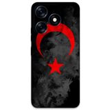 Gramaphone Tecno Spark 10 Pro ile Uyumlu Türk Bayrağı Desenli Telefon Kılıfı + Ekran Koruyucu - 5852