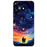 Gramaphone Tecno Spark 10 Pro ile Uyumlu Uzay Desenli Telefon Kılıfı + Ekran Koruyucu - 5863