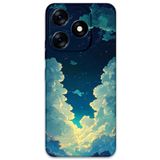 Gramaphone Tecno Spark 10 Pro ile Uyumlu Uzay Desenli Telefon Kılıfı + Ekran Koruyucu - 5868