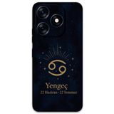 Gramaphone Tecno Spark 10 Pro ile Uyumlu Yengeç Burcu Desenli Telefon Kılıfı + Ekran Koruyucu - 5771