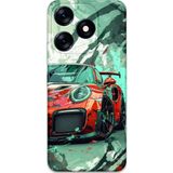 Gramaphone Tecno Spark 10 Pro Uyumlu Araba Desenli Telefon Kılıfı + Ekran Koruyucu - 5765
