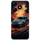 Gramaphone Tecno Spark 10 Pro Uyumlu Araba Desenli Telefon Kılıfı + Ekran Koruyucu - 5766