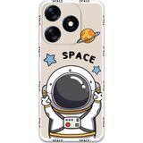 Gramaphone Tecno Spark 10 Pro Uyumlu Astronot Desenli Telefon Kılıfı + Ekran Koruyucu - 5865