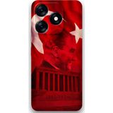 Gramaphone Tecno Spark 10 Pro Uyumlu Atatürk Desenli Telefon Kılıfı + Ekran Koruyucu - 5848