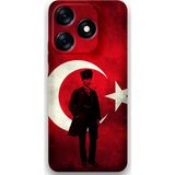 Gramaphone Tecno Spark 10 Pro Uyumlu Atatürk Desenli Telefon Kılıfı + Ekran Koruyucu - 5849