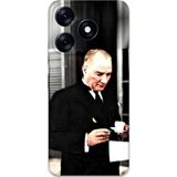 Gramaphone Tecno Spark 10 Pro Uyumlu Atatürk Desenli Telefon Kılıfı + Ekran Koruyucu - 5850
