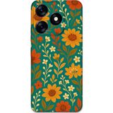 Gramaphone Tecno Spark 10 Pro Uyumlu Çiçek Desenli Telefon Kılıfı + Ekran Koruyucu - 5786