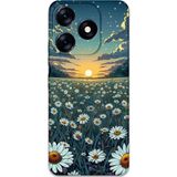 Gramaphone Tecno Spark 10 Pro Uyumlu Çiçek Desenli Telefon Kılıfı + Ekran Koruyucu - 5792