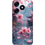 Gramaphone Tecno Spark 10 Pro Uyumlu Çiçek Desenli Telefon Kılıfı + Ekran Koruyucu - 5794