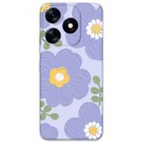 Gramaphone Tecno Spark 10 Pro Uyumlu Çiçek Desenli Telefon Kılıfı + Ekran Koruyucu - 5799